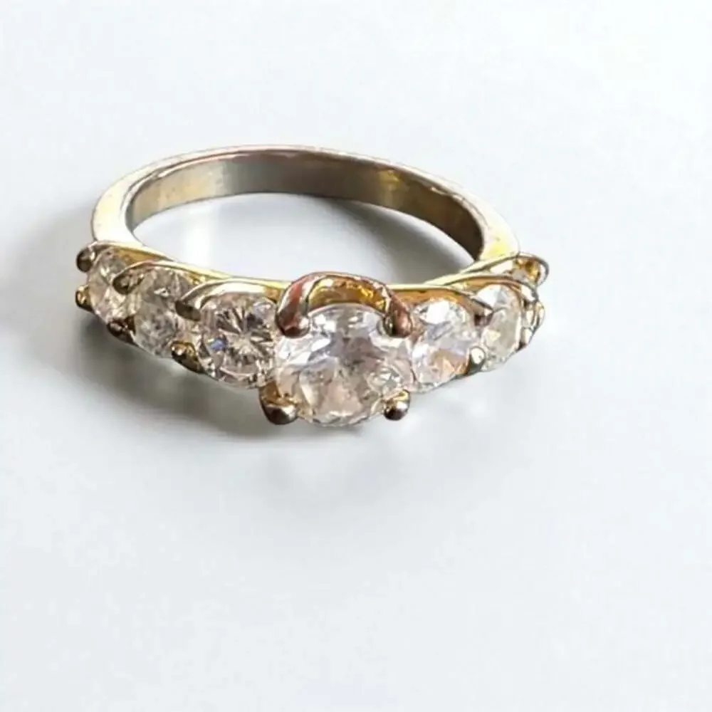 Gold and CZ Women's Ring